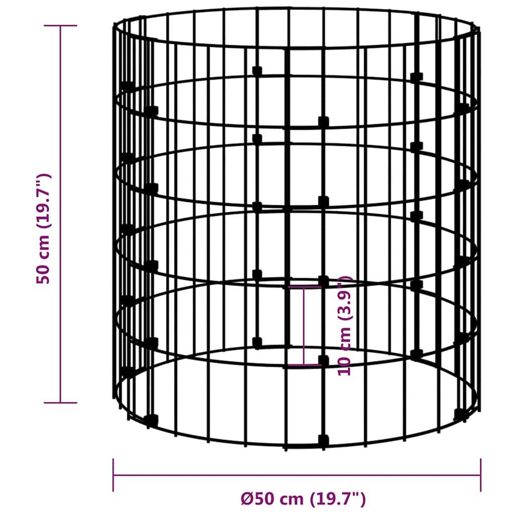 Poteau à gabion circulaire acier galvanisé Ø50 x 50 cm - PANGIVO - Image 6