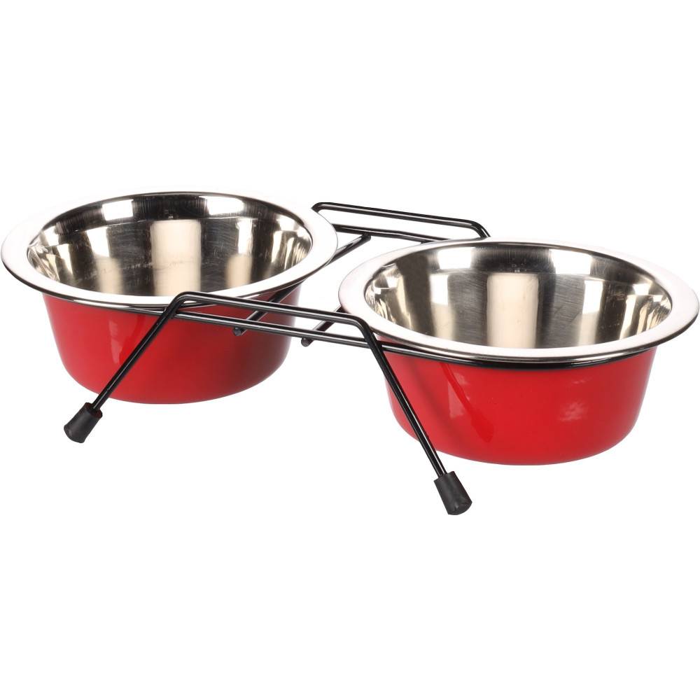 Ecuelle duo ø 13 cm 380 ml avec support Arjun S pour chien - Image 1