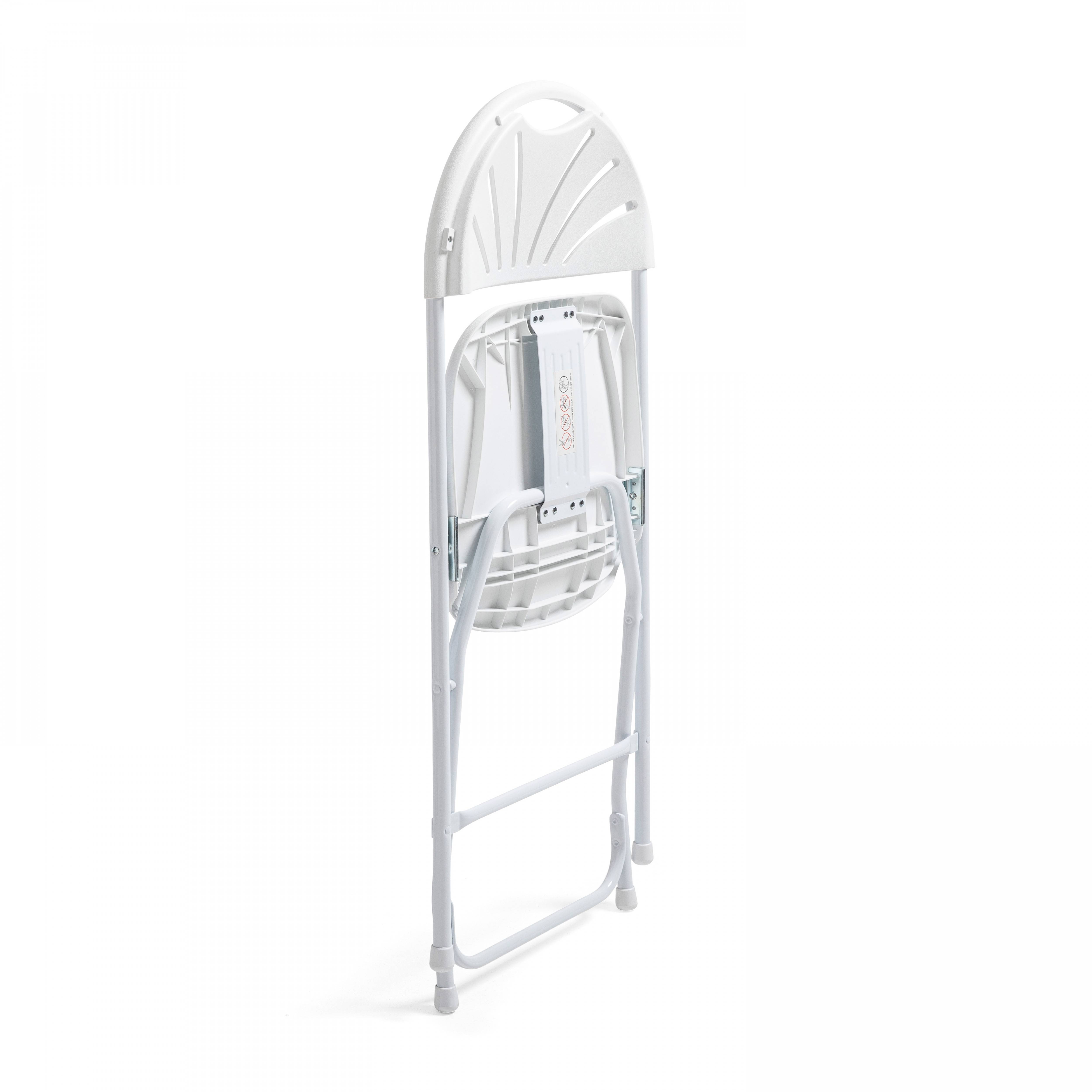 Oviala - 8 chaises pliantes de réception blanches REKKEM - Oviala - Imagen 3