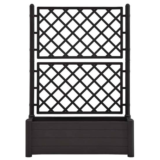 Vidaxl - Jardinière avec treillis 100x43x142 cm PP Anthracite vidaXL 313985 - Image 5