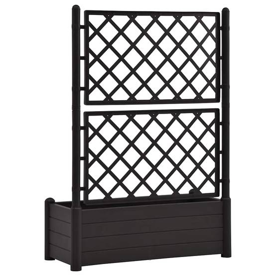 Vidaxl - Jardinière avec treillis 100x43x142 cm PP Anthracite vidaXL 313985 - Image 7