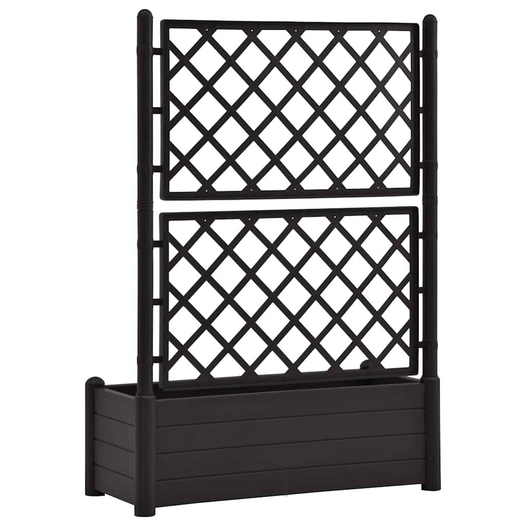 Vidaxl - Jardinière avec treillis 100x43x142 cm PP Anthracite vidaXL 313985 - Image 7