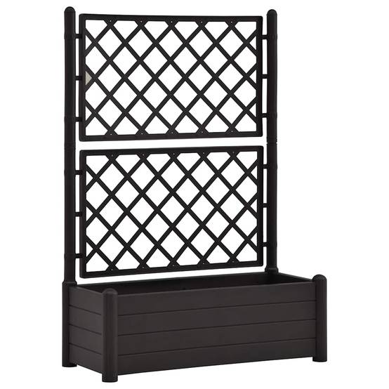 Vidaxl - Jardinière avec treillis 100x43x142 cm PP Anthracite vidaXL 313985 - Image 2