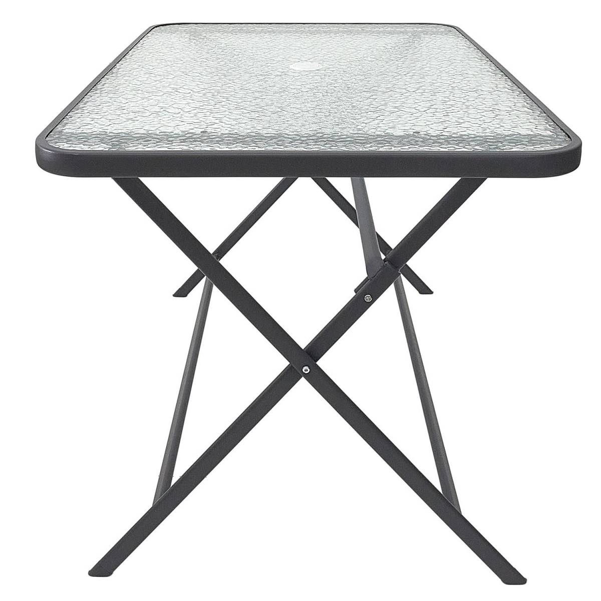 The Home Deco Factory - Table de Jardin en Verre "Formentera" 110cm Gris - Image 3