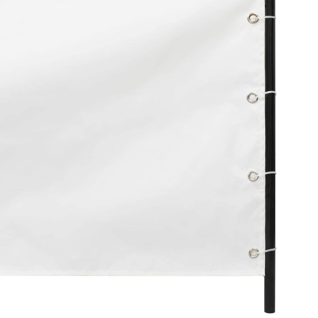 Helloshop26 - Écran de balcon brise pare vue protection confidentialité 120 x 240 cm tissu oxford blanc - Imagen 3