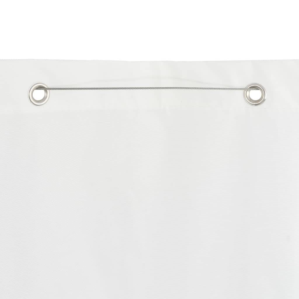 Helloshop26 - Écran de balcon brise pare vue protection confidentialité 120 x 240 cm tissu oxford blanc - Imagen 4