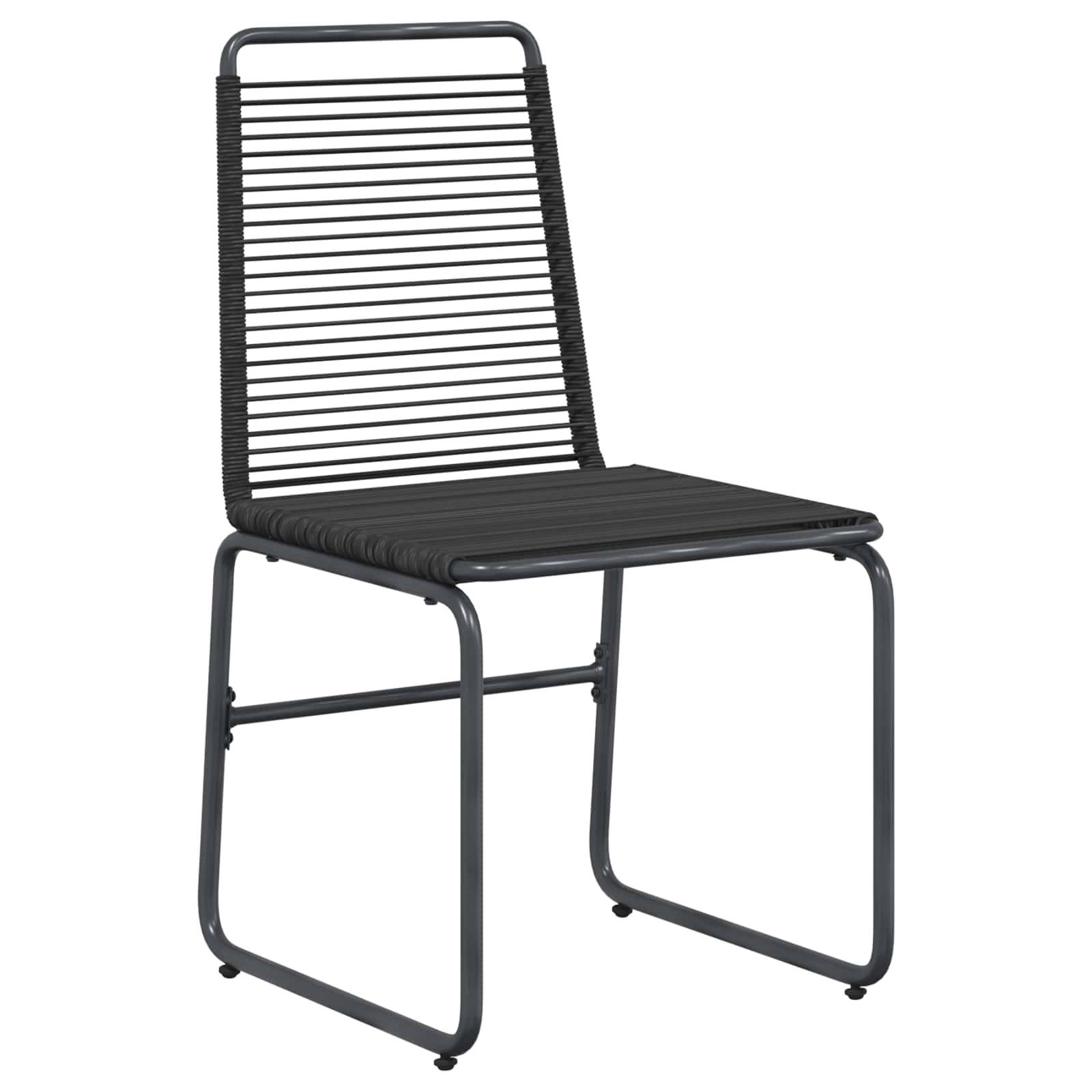 Chaises de jardin rotin noir 48 x 55 x 89.5 cm - PANGIVO - Image 3