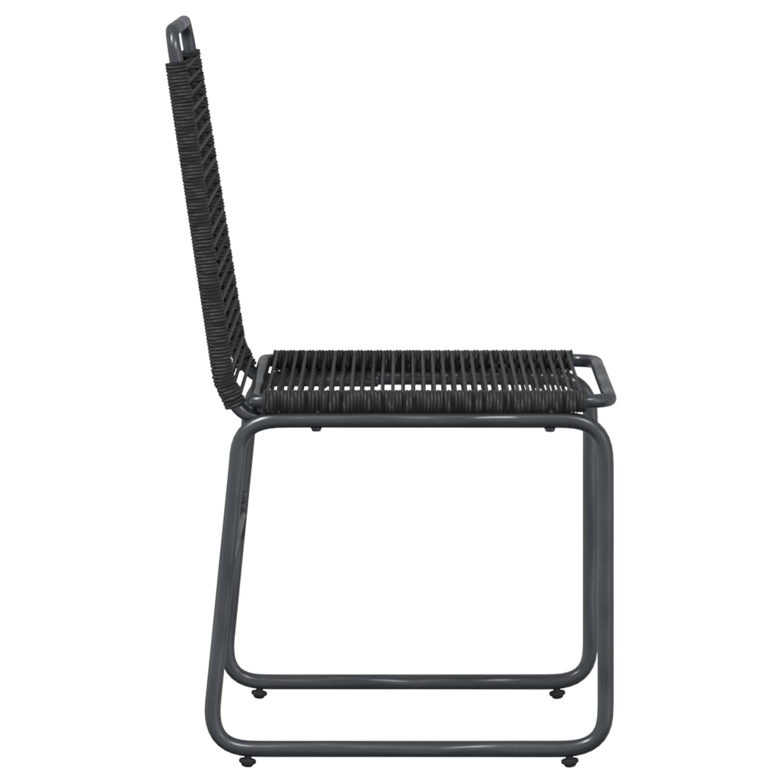 Chaises de jardin rotin noir 48 x 55 x 89.5 cm - PANGIVO - Image 5