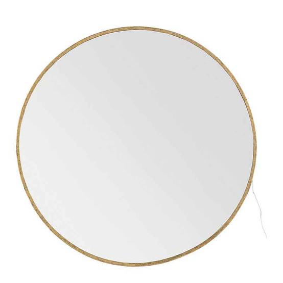 Miroir Victoria rond LED doré 90x3cm - Image 2