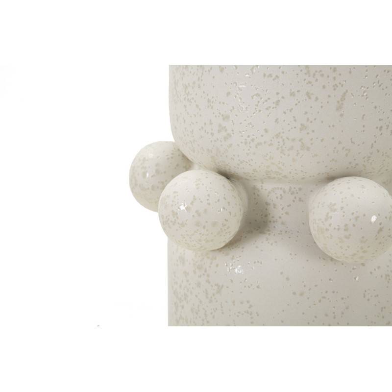 Vase boule en céramique blanche 15.5x41 cm - Mauro Ferretti - Image 4