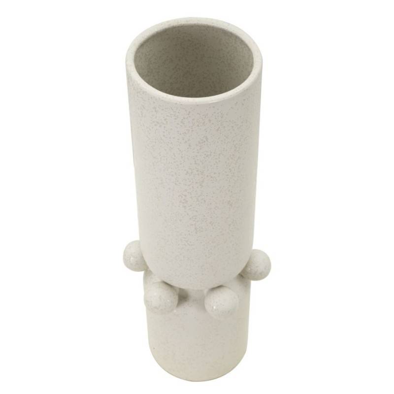 Vase boule en céramique blanche 15.5x41 cm - Mauro Ferretti - Image 2