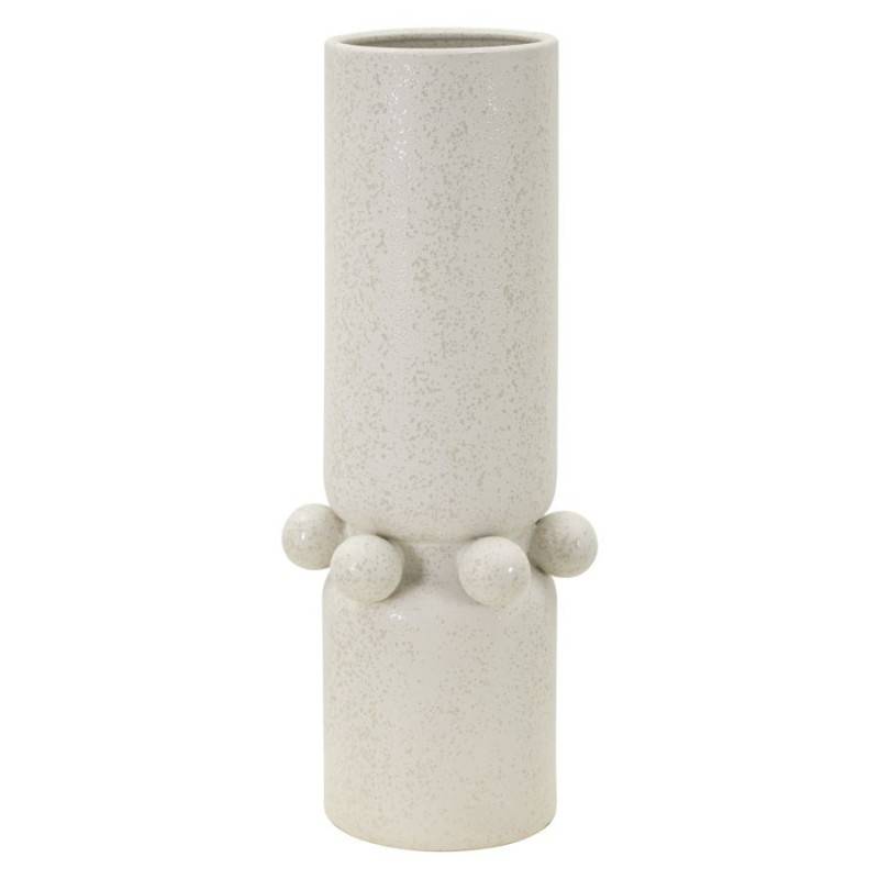Vase boule en céramique blanche 15.5x41 cm - Mauro Ferretti - Image 1