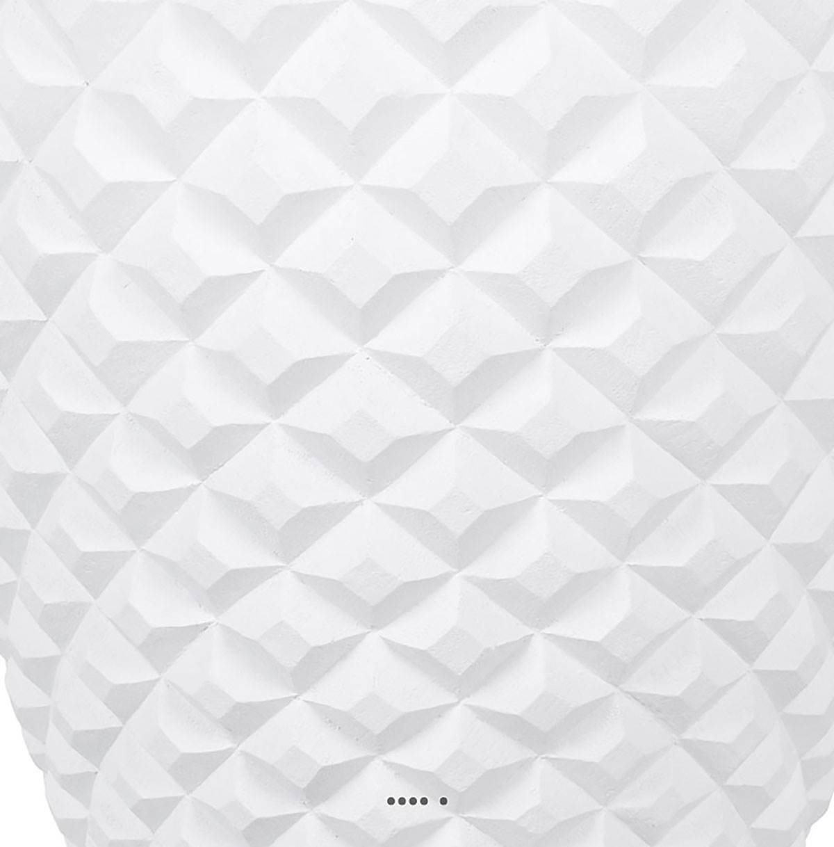 Artificielles - Joli grand vase effet 3D fibres synthétiques H 87 x D 59 cm Blanc - dimhaut: H 87 cm - couleur: Blanc neige - Imagen 2