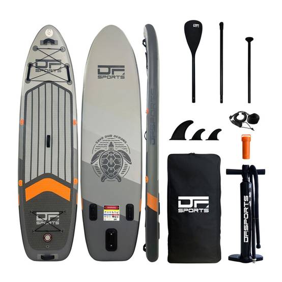 Paris Prix - Paddle Gonflable Avec Accessoires "Polynésie" 320cm Gris - Image 1