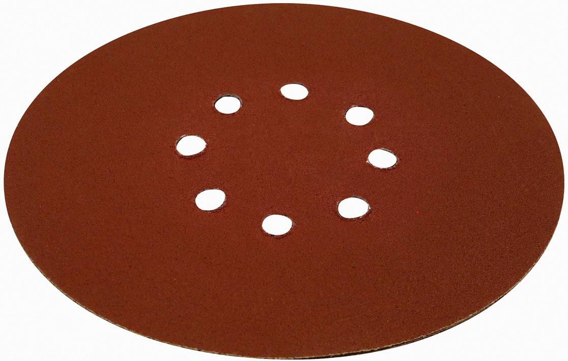 Jeu de 6 abrasifs plâtre diamètre 225mm 8 trous grain 180 - PEUGEOT OUTILLAGE - 805416 - Imagen 1