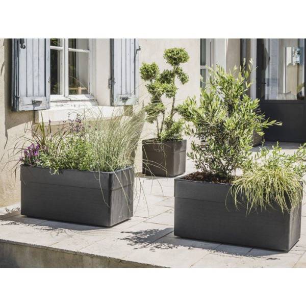 Eda - Jardinière rectangulaire Carel taupe 78 x 39 x 39 cm - 63 L - Eda - Image 4