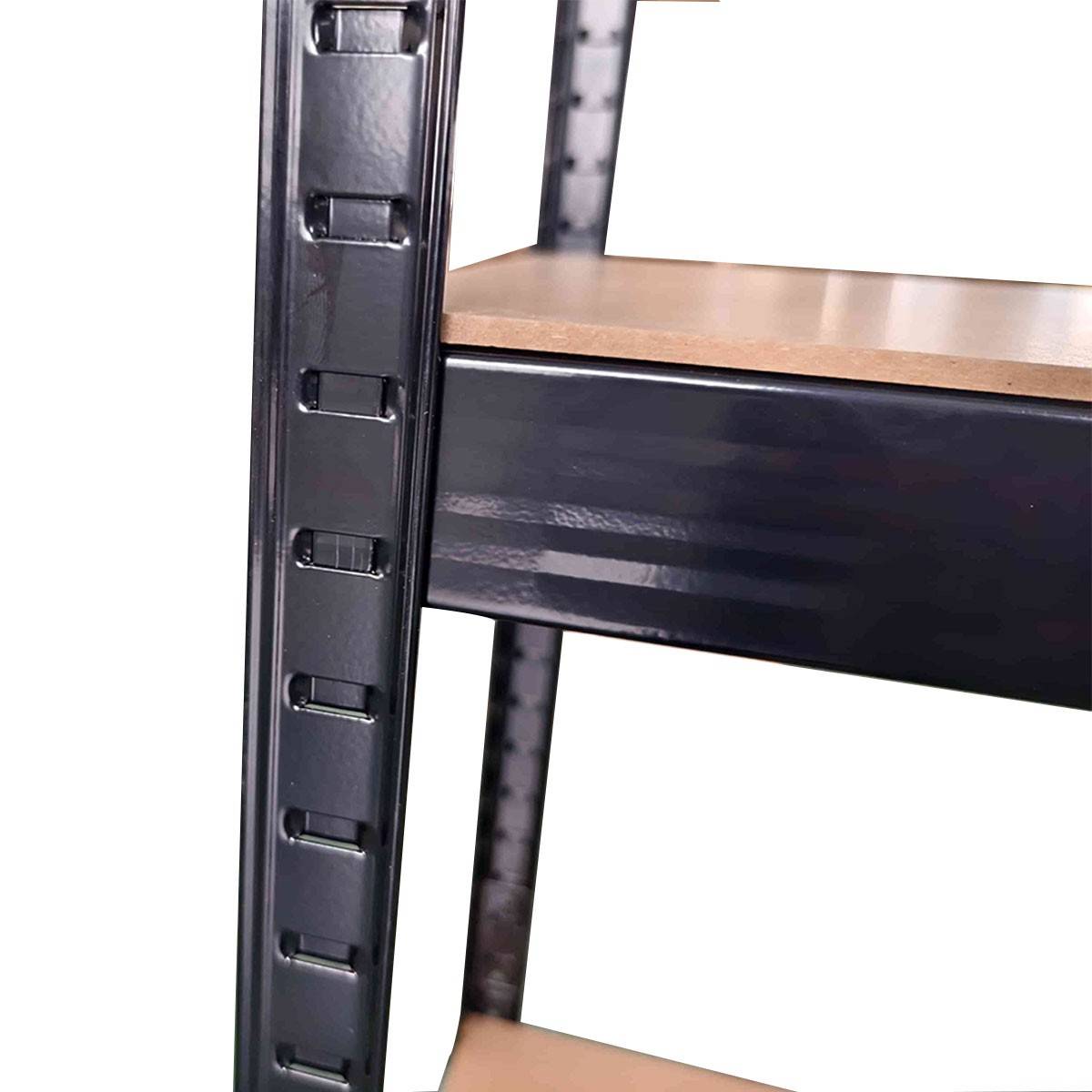 Etagère de Garage 5 tablettes Bois MDF 120xP45xH180 cm Charges lourdes 300Kg Structure Acier Rangement Rayonnage BRIXO - Imagen 5