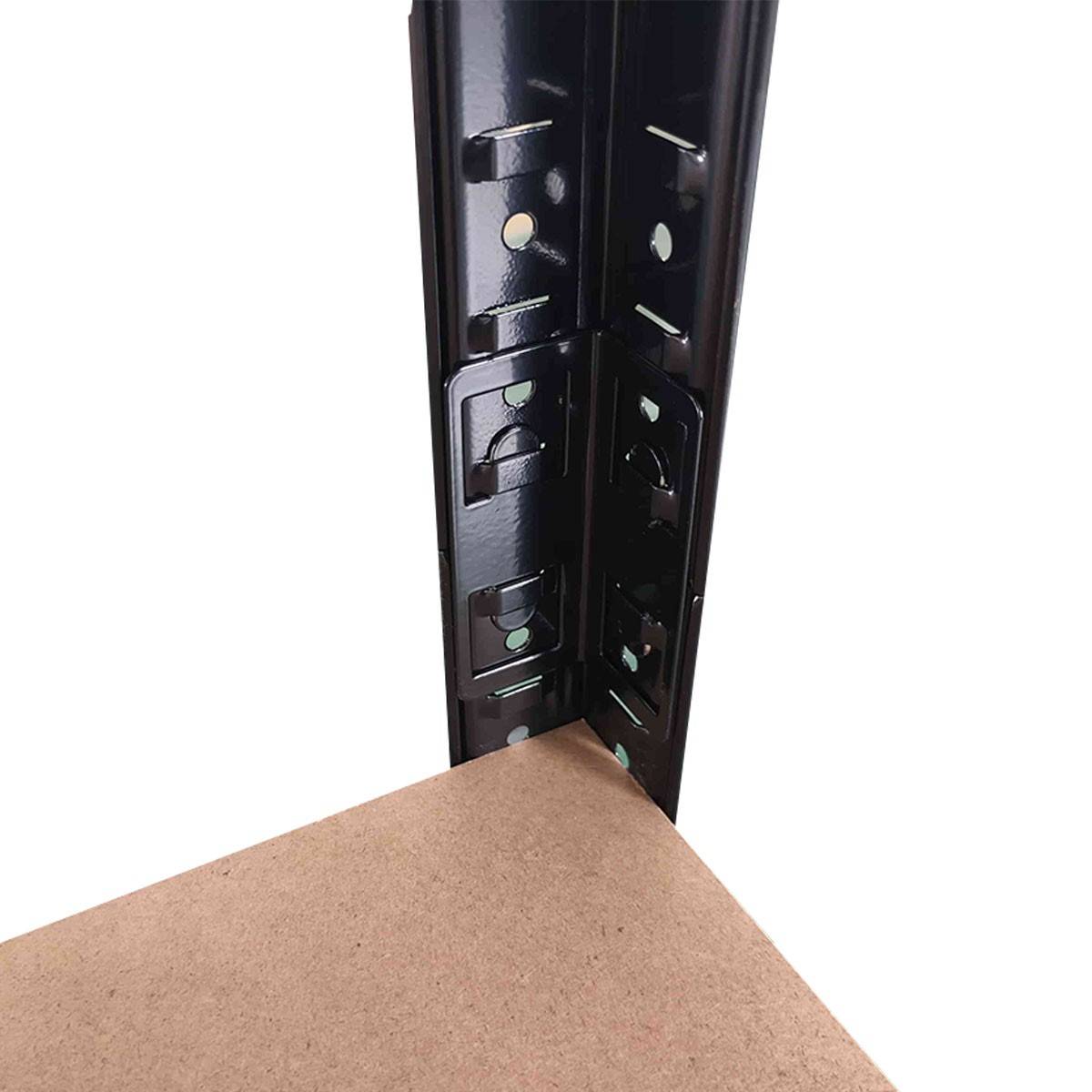 Etagère de Garage 5 tablettes Bois MDF 120xP45xH180 cm Charges lourdes 300Kg Structure Acier Rangement Rayonnage BRIXO - Imagen 6