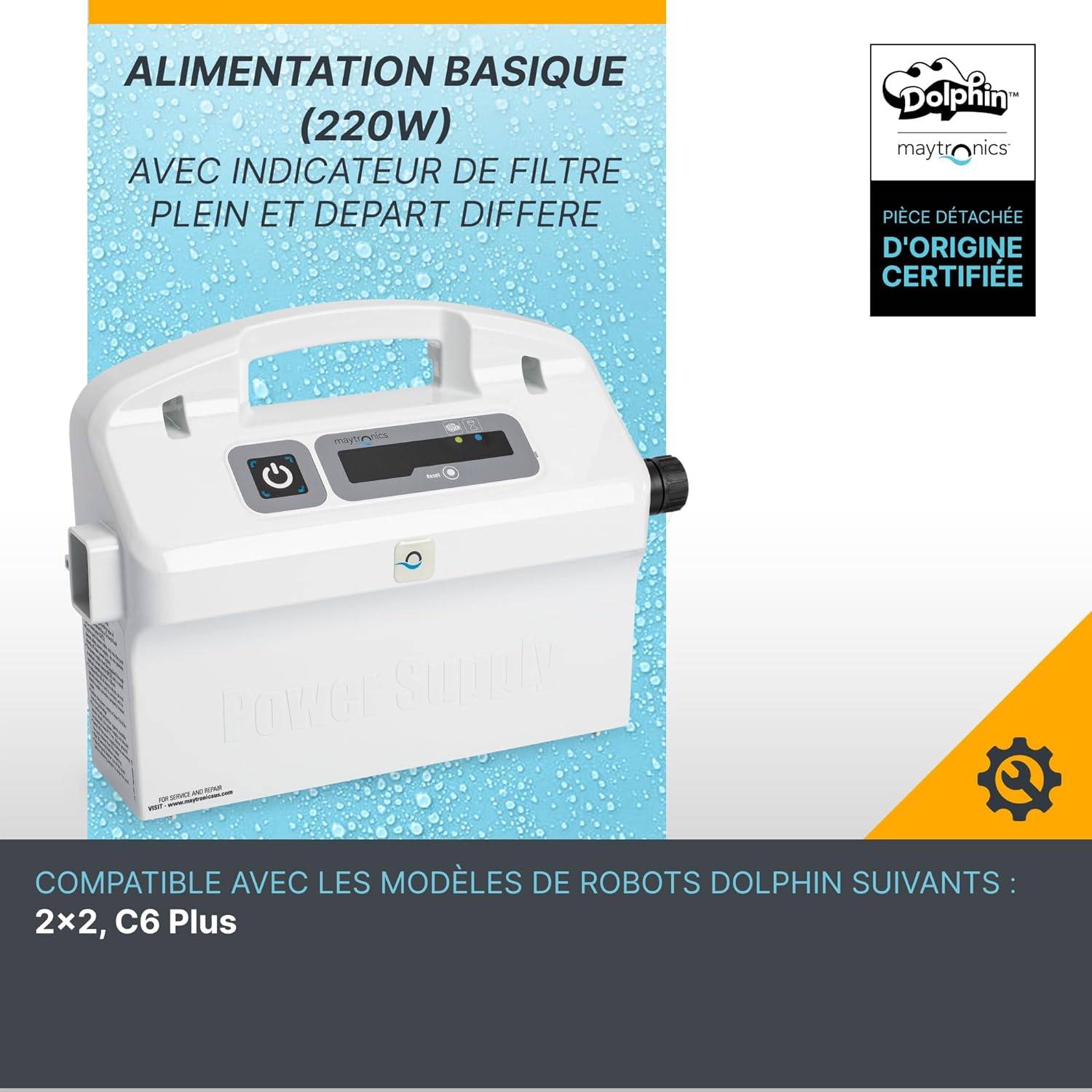 Dolphin - Alimentation pour robot de collectivité 2x2 et c6 plus 9995677-ASSY Dolphin - Imagen 2