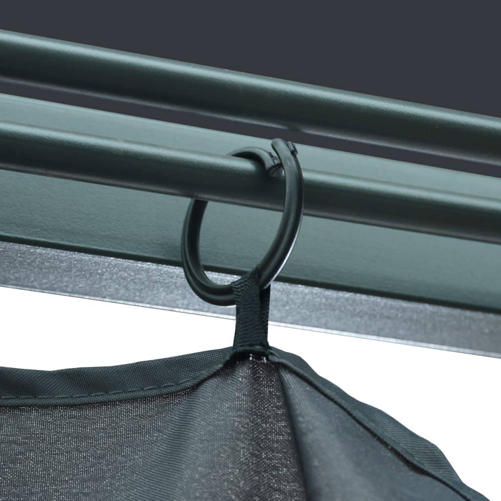 Vidaxl - Tonnelle avec rideau et lumières LED 4x3 m Anthracite Aluminium vidaXL 3070336 - Image 6