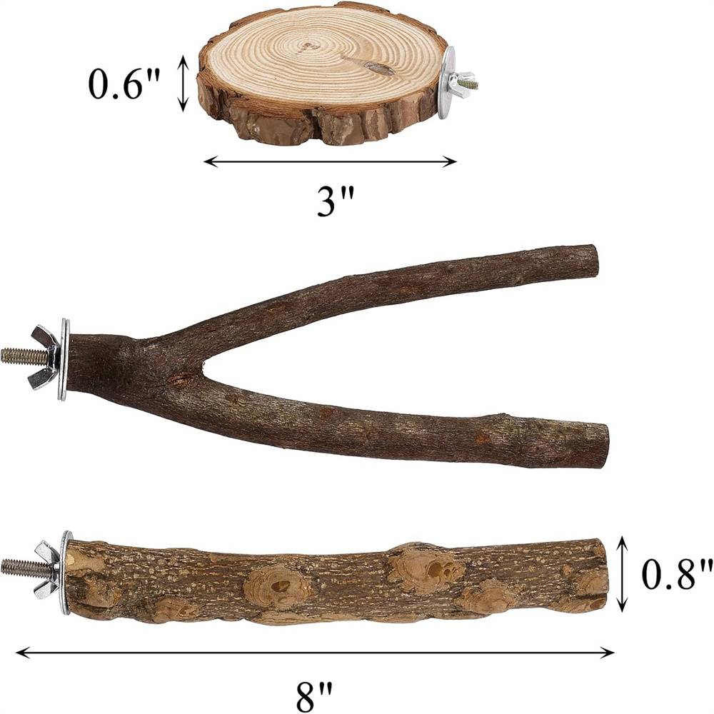 DtopbuyAge - Perchoirs en bois naturel pour cage à oiseaux DtopbuyAge - Image 2