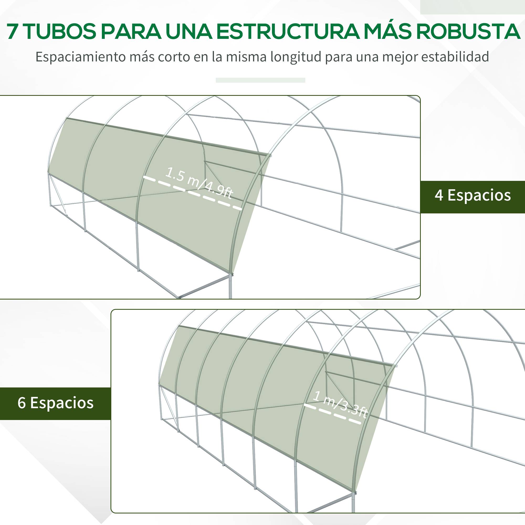 Serre Tunnel de Jardin XXL 18m² Acier Galvanisé avec 12 Fenêtres pour Grandes Cultures 6x3x2 m Blanc - ComfortXL Outdoor Living - Image 10
