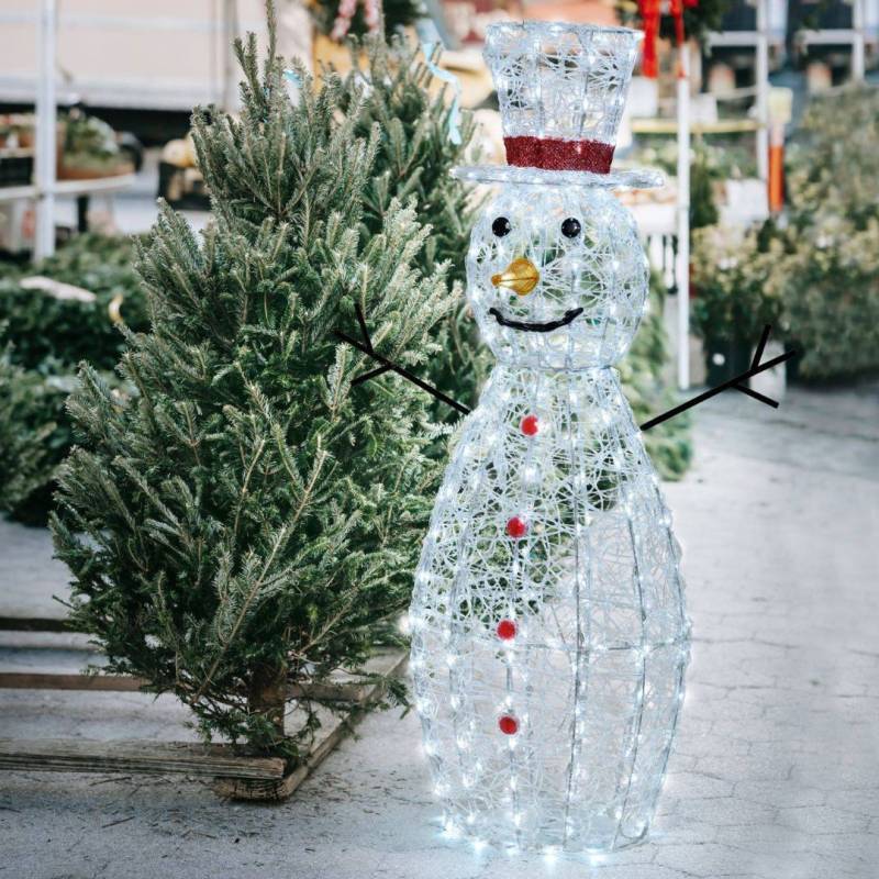 Lotti - Bonhomme de Neige 3D H120cm 260 LED blanc froid 8 jeux lumières IP44 SMART Connect 31V Lotti - Imagen 1