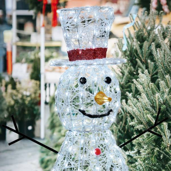 Lotti - Bonhomme de Neige 3D H120cm 260 LED blanc froid 8 jeux lumières IP44 SMART Connect 31V Lotti - Imagen 8