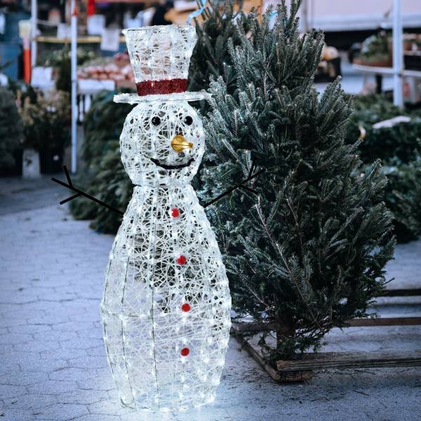 Lotti - Bonhomme de Neige 3D H120cm 260 LED blanc froid 8 jeux lumières IP44 SMART Connect 31V Lotti - Imagen 5