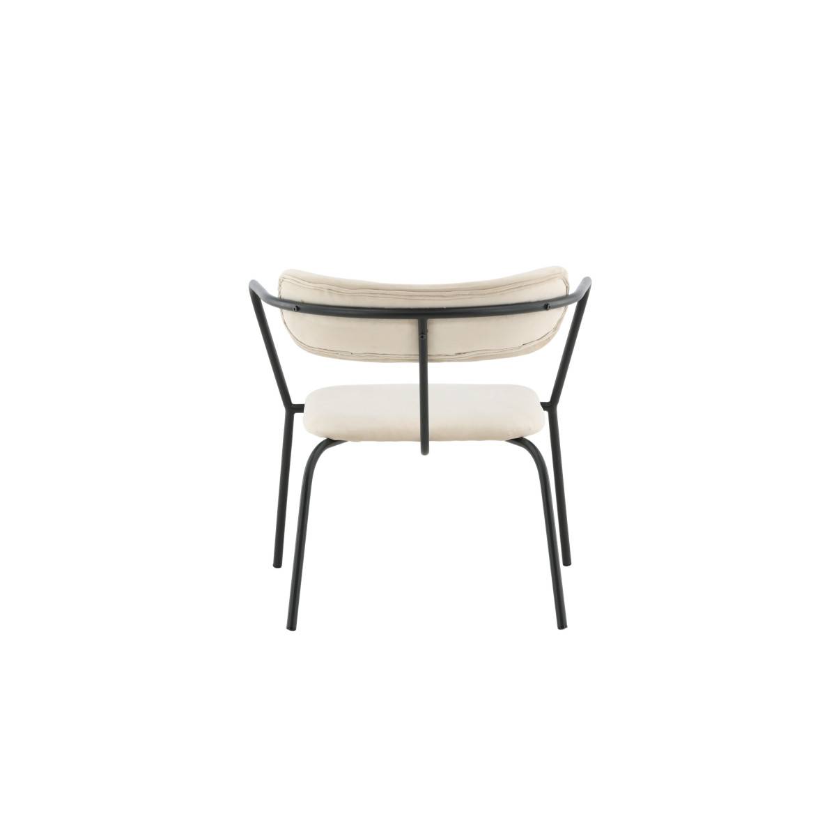 Paris Prix - Fauteuil Design Velours "Duffy" 69cm Beige - Image 9