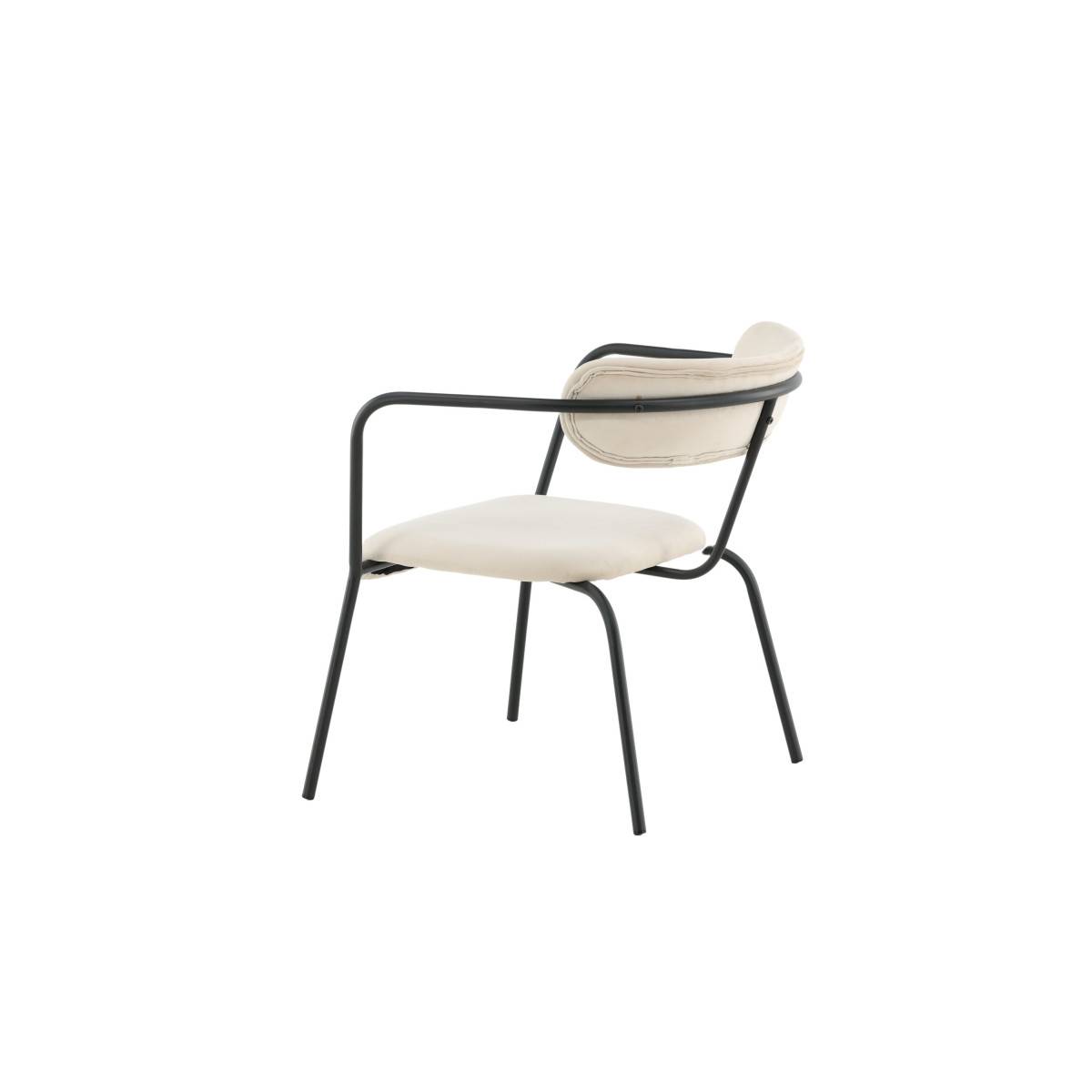 Paris Prix - Fauteuil Design Velours "Duffy" 69cm Beige - Image 8