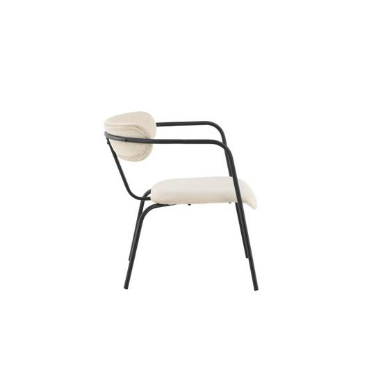 Paris Prix - Fauteuil Design Velours "Duffy" 69cm Beige - Image 2