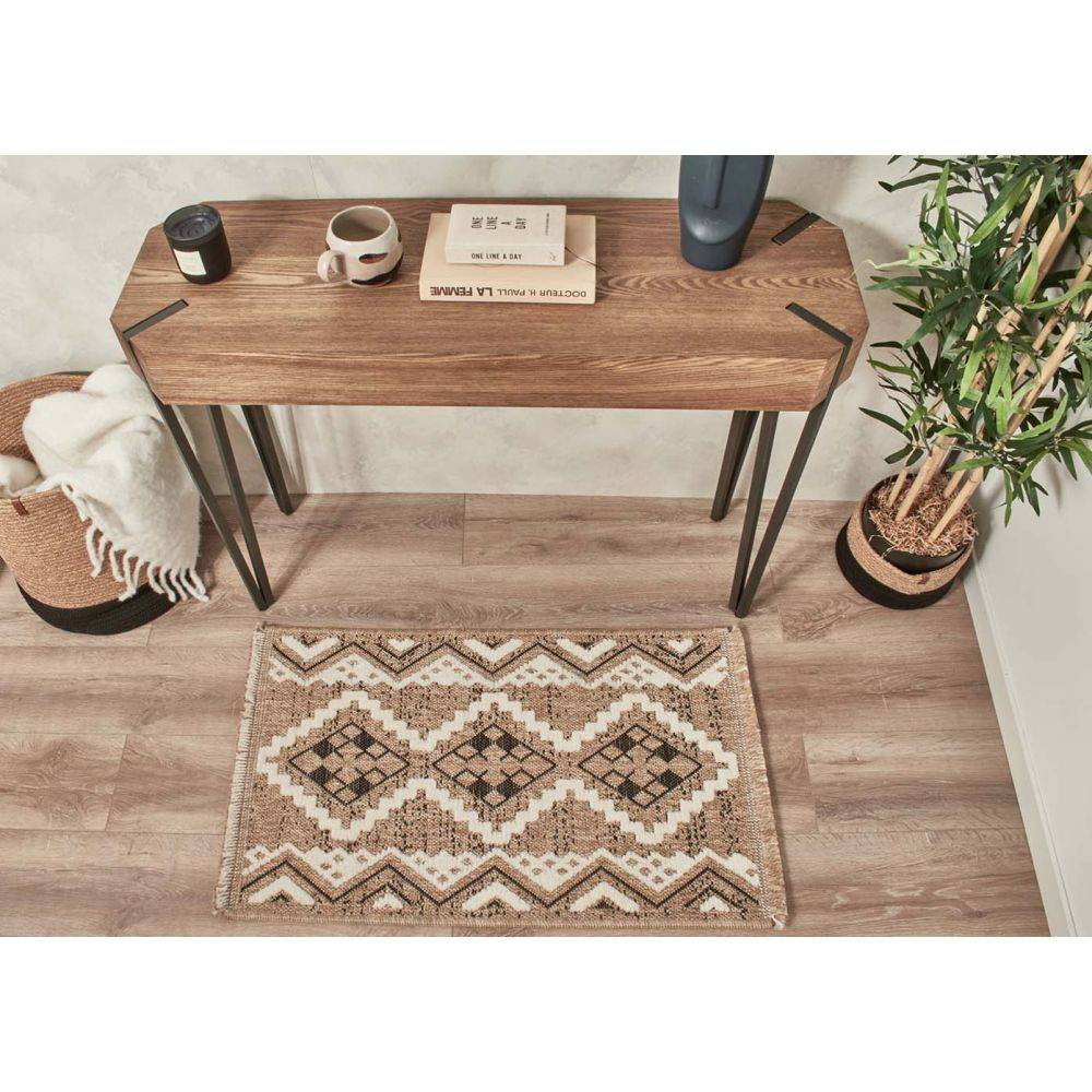 Jardindeco - Tapis intérieur extérieur aspect jute noire Tijuana 9054 230 x 160 cm - Imagen 3