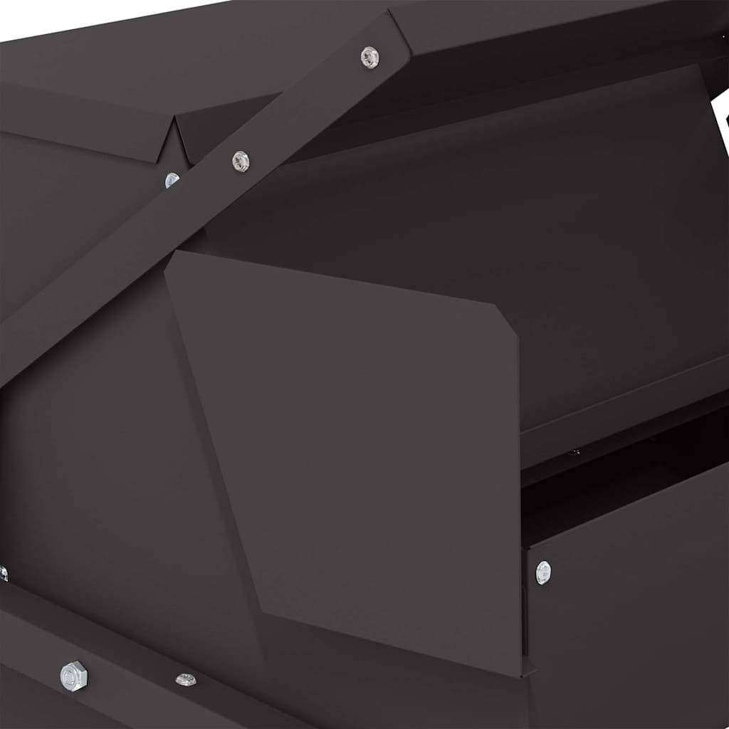 Large Mangeoire Pédale Acier Poule Basse 50cm Noir - ComfortXL Outdoor Living - Image 8