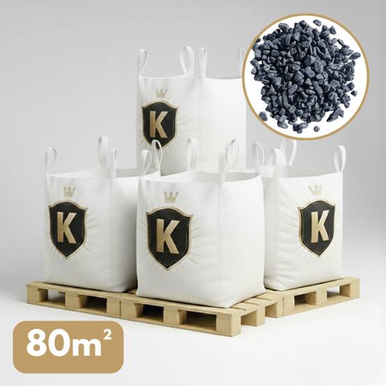 Galet marbre gris anthracite 12/25 mm – Pack 4 Big Bag +/- 1,5T – 80 m² - Image 1