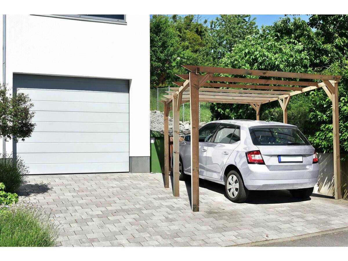 Carport Voiture En Bois "sunny" 3 X 5 M -habitat Et Jardin - Image 2