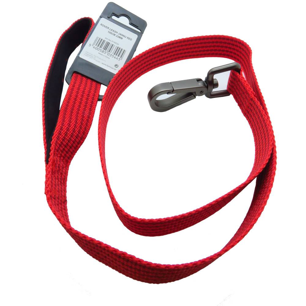 Laisse jannu rouge 1 mètre x 25 mm pour chien. - Imagen 2
