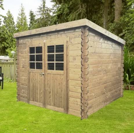 Abri de jardin HOF en bois 5,12m², Plancher Non, Abri bûches Oui, Armoire adossée Non - Image 1