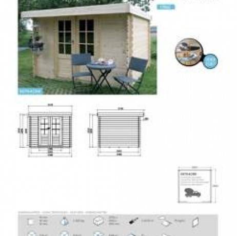 Abri de jardin HOF en bois 5,12m², Plancher Non, Abri bûches Oui, Armoire adossée Non - Image 5