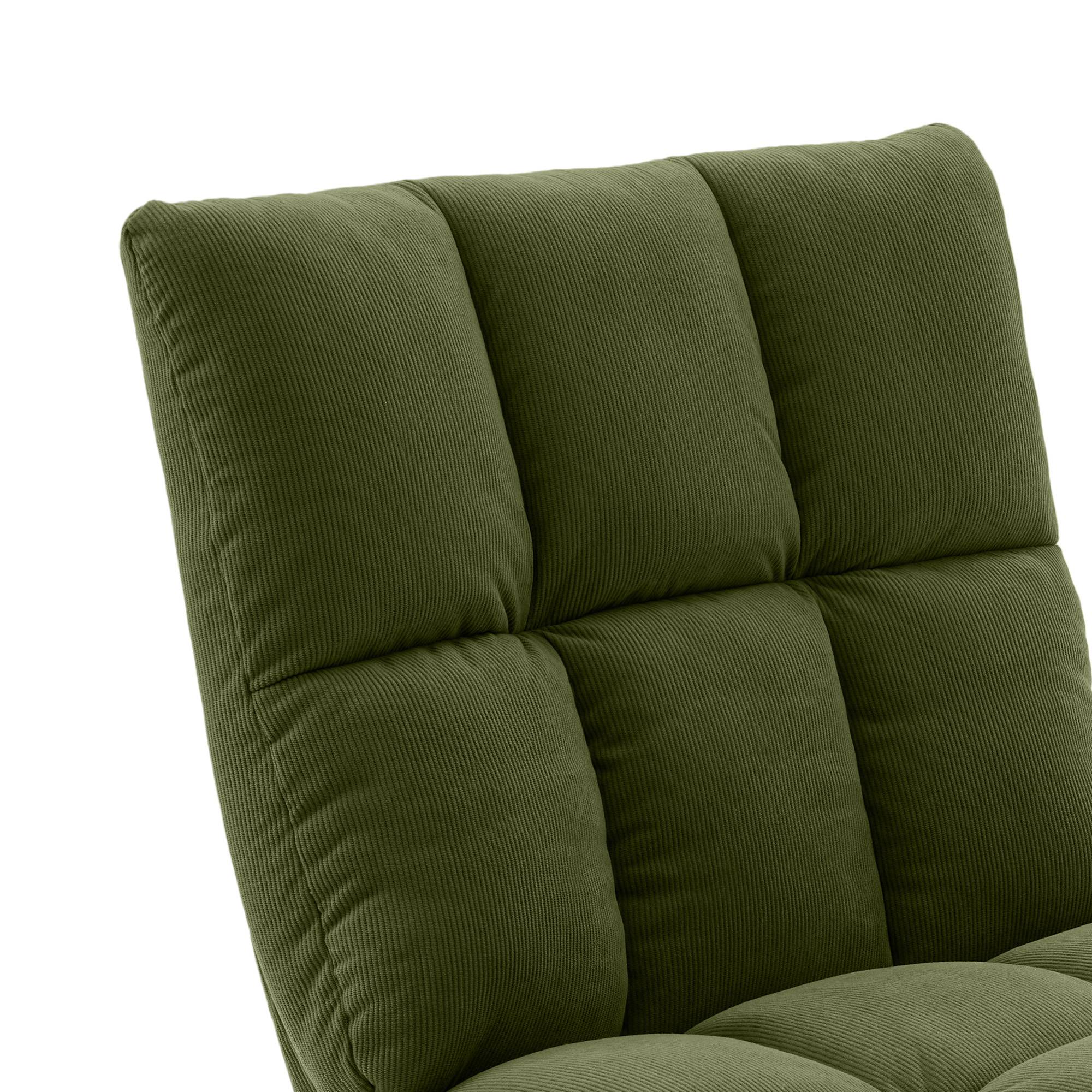 Sicaan Fauteuil pivotant moderne TAO velours côtelé kaki - Image 7