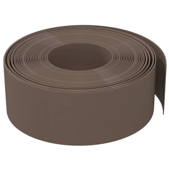 Bordure pelouse polyéthylène extérieur aménagement paysager 10mx20cm brun - ComfortXL Outdoor Living - Image 4