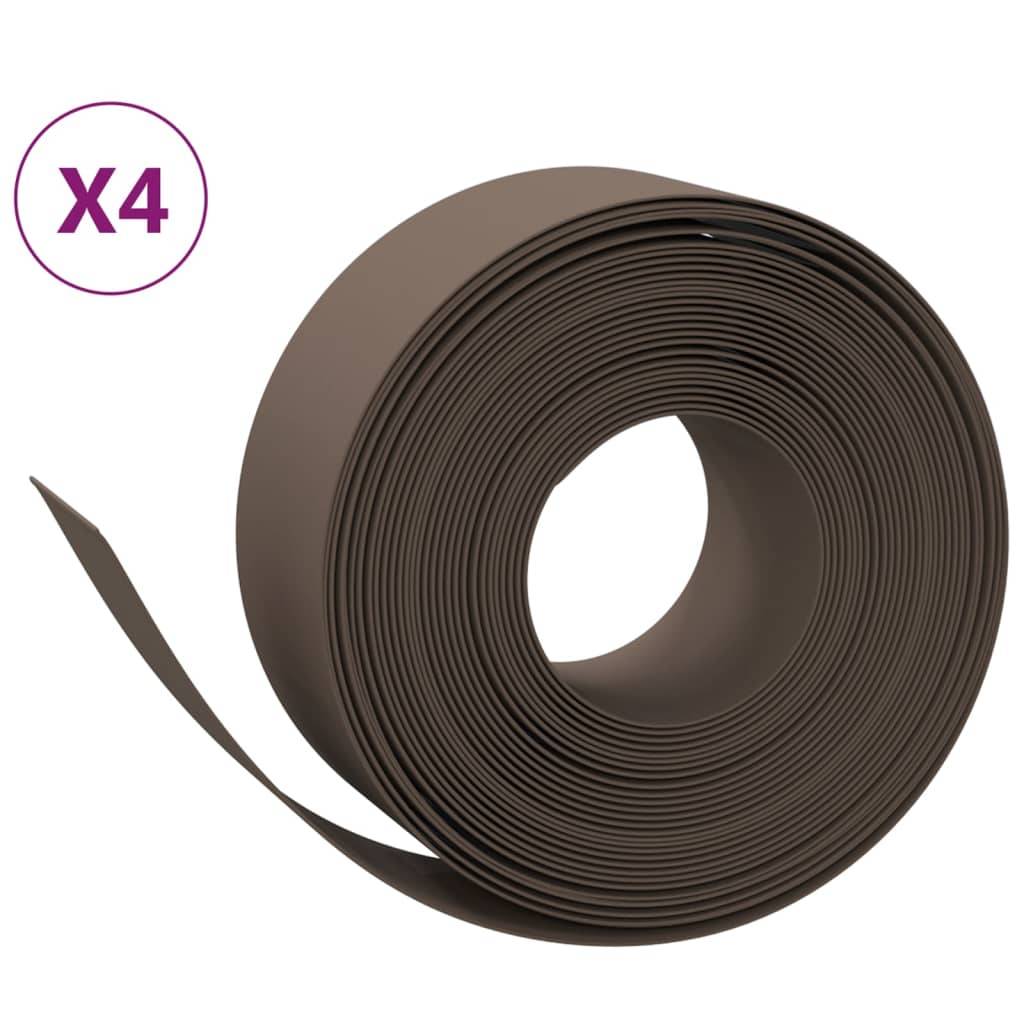 Bordure pelouse polyéthylène extérieur aménagement paysager 10mx20cm brun - ComfortXL Outdoor Living - Image 2