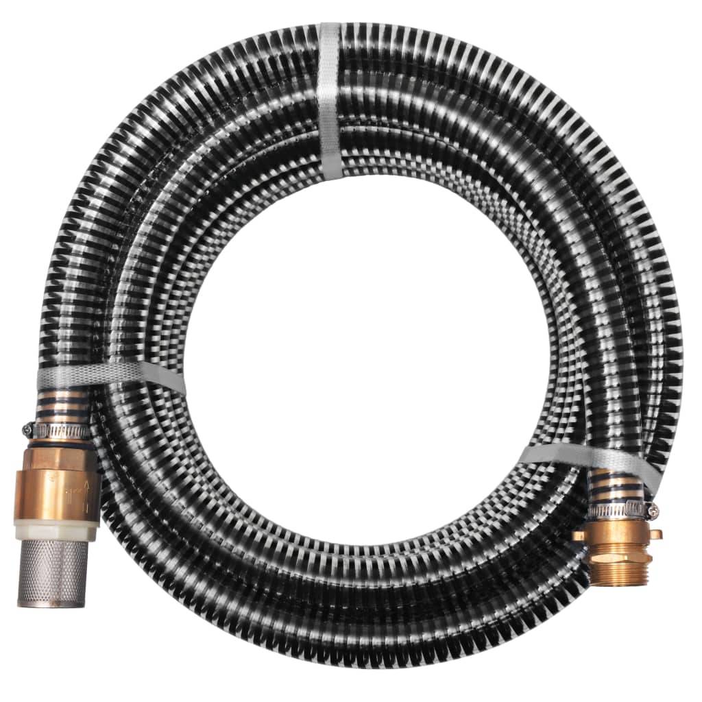 Vidaxl - Tuyau d'aspiration avec raccords en laiton 3 m 25 mm Noir vidaXL 142888 - Image 1