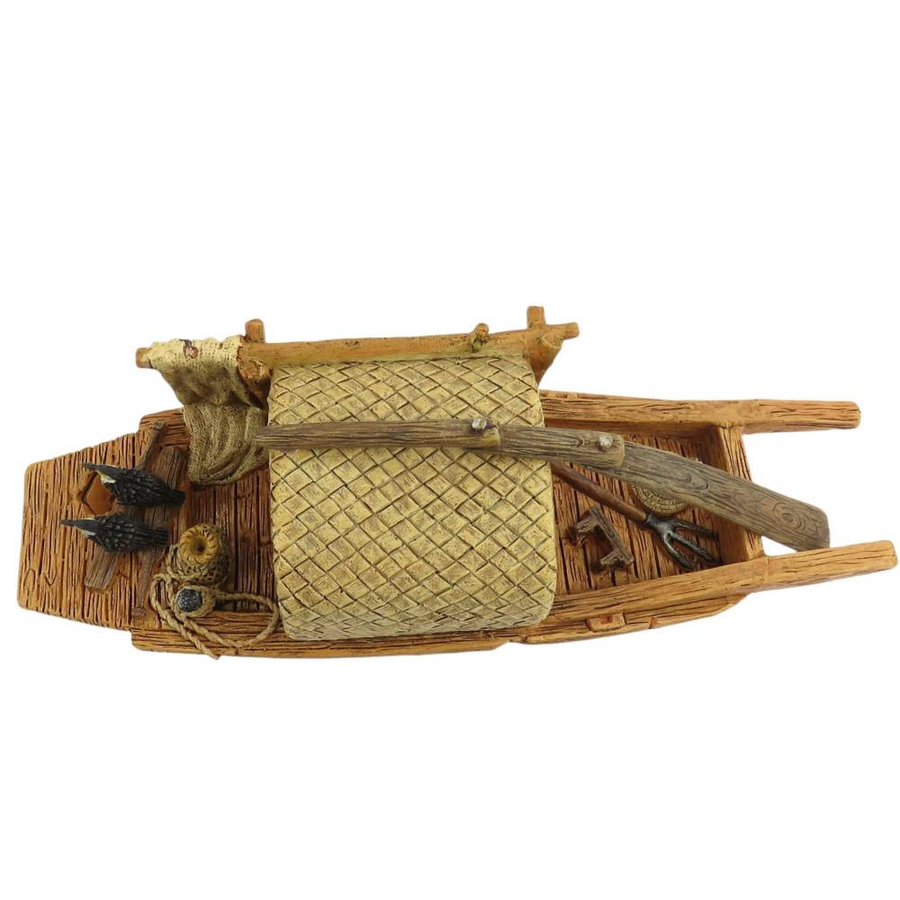 animallparadise - Bateau Pagode model 2 L, 28 x 9 x 10 cm, décoration aquarium - Imagen 3