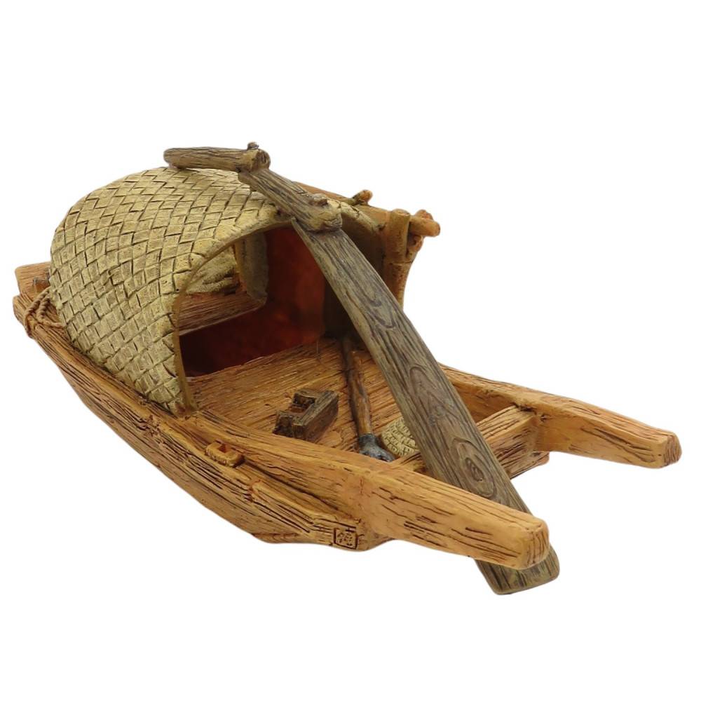 animallparadise - Bateau Pagode model 2 L, 28 x 9 x 10 cm, décoration aquarium - Imagen 5