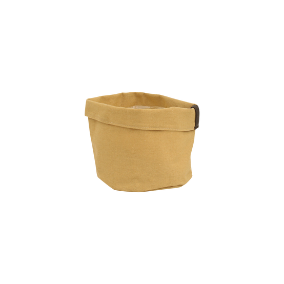 Cache-pot sac à plantes ocre - D.12cm - Image 1