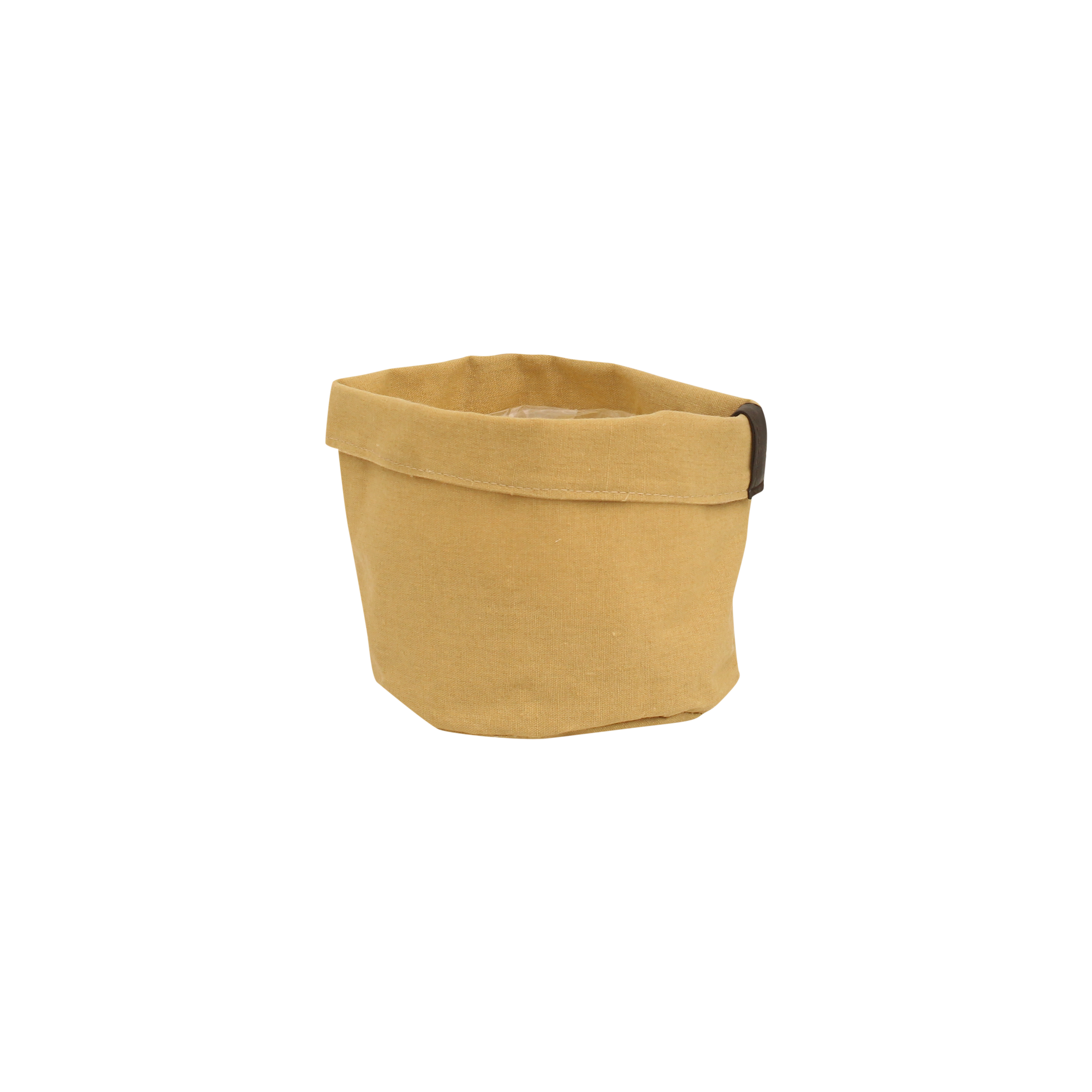 Cache-pot sac à plantes ocre - D.12cm - Image 1