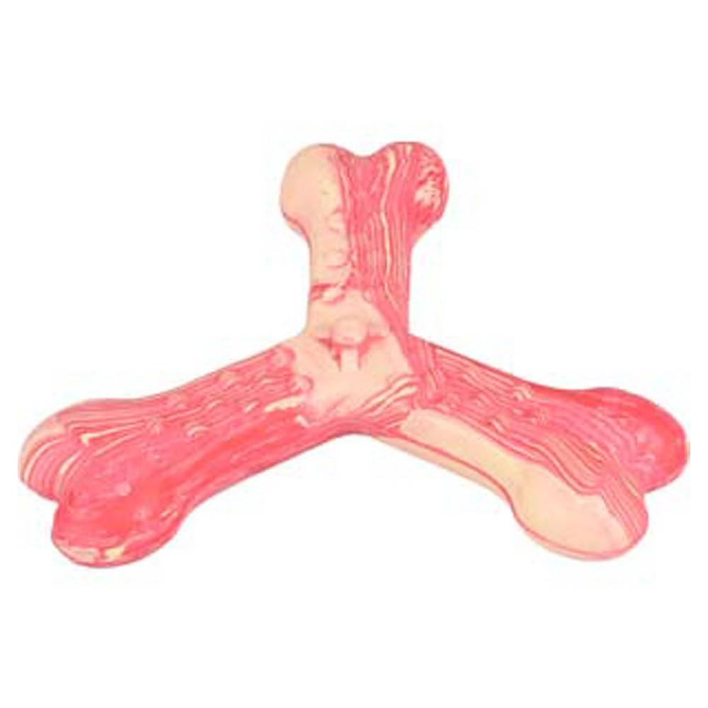 Flamingo - Flamingo - Jouet pour chien 12.5 cm .Saveo os triple parfum boeuf. caoutchouc - Imagen 1