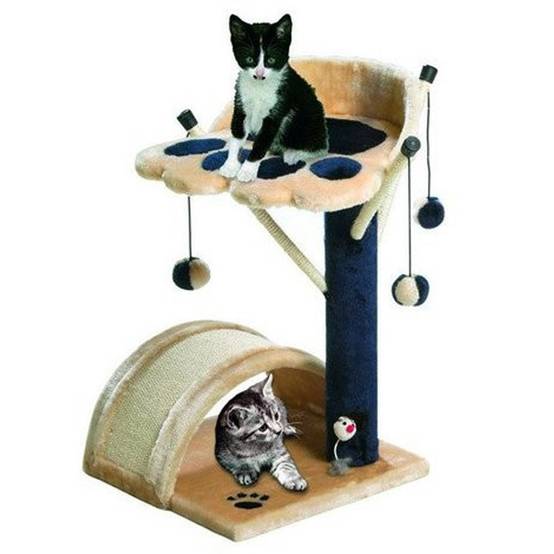 Arbre a chat viva 3, taille 36 x 36 cm hauteur 54 cm, couleur beige. - Image 1