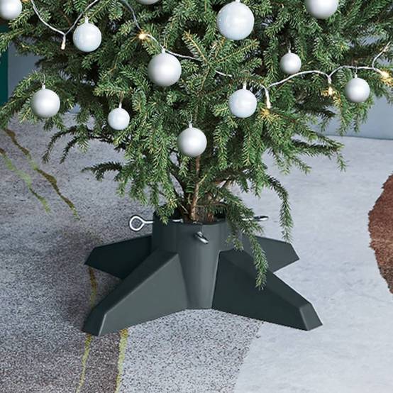 Pied de Sapin - Support de sapin de Noël - Base de Sapin Vert 55,5x55,5x15 cm - Image 2